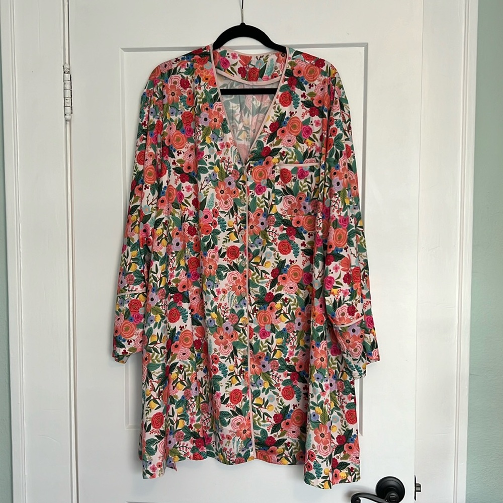 Rifle Paper Co Garden Party Sleep Shirt, 1X